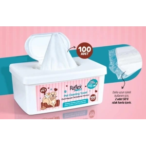 Reflex Evcil Hayvanlar İçin Çok Amaçlı Hijyenik Temizleme Havlusu 100 lü