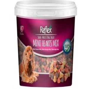 Reflex Karışık Renkli Mini Kalpli Yarı Yumuşak Köpek Ödülü 500 gr