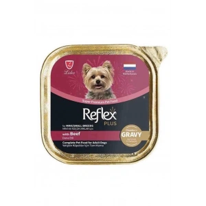 Reflex Plus Sos İçinde Et Parçacıklı Dana Etli Mini ve Küçük Irk Yetişkin Köpek Konservesi 85gr