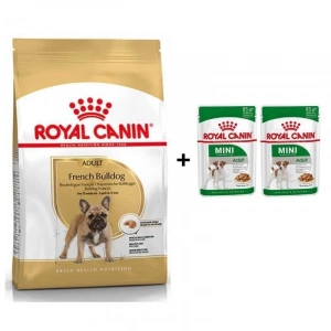 Royal Canin French Bulldog Yetişkin Köpek Maması 3 kg + 2 Adet Yaş Mama Hediye
