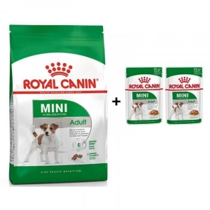 Royal Canin Mini Adult Köpek Maması 2 kg + 2 Adet Yaş Mama Hediye