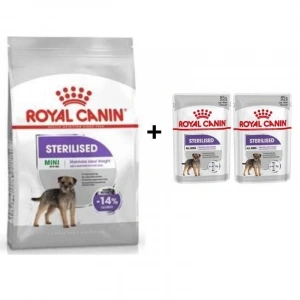 Royal Canin Mini Sterilised Kısır Köpek Maması 3 Kg + 2 Adet Yaş Mama Hediye