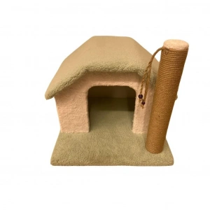 SB Pet Tek Katlı Tırmalamalı Kedi Evi Turkuaz