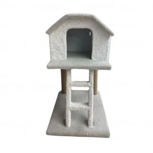 SB Pet Üç Katlı Merdivenli Kedi Evi Krem