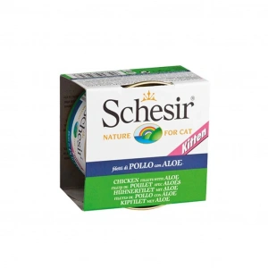 Schesir Nature Yavru Kedi Yaş Mama Tavuklu Ve Aloe Veralı 85 gr