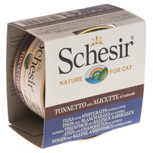 Schesir Suda Pişirilmiş Ringa ve Ton Balıklı Yetişkin Kedi Konservesi 85 gr