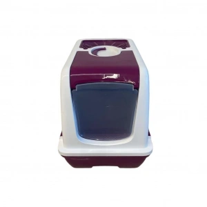 Şenyayla Çekmeceli Orta Boy Kapalı  Kedi Tuvaleti Bordo