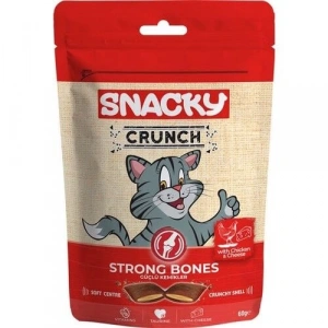 Snacky Crunch Strong-Bones Kedi Ödülü Tavuk-Peynir 60 Gr