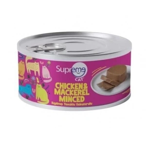 Supreme Cat Kıyılmış Tavuklu ve Uskumrulu Yaş Kedi Maması 85 Gr