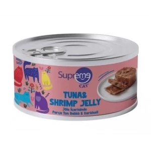 Supreme Cat Parça Etli Ton Balıklı ve Karidesli Yaş Kedi Maması 85 Gr