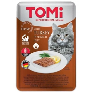 Tomi Pate Hindili ve Ispanaklı Yetişkin Kedi Konservesi 100gr
