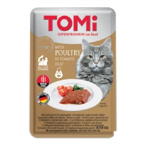 Tomi Pate Kümes Hayvanlı ve Domatesli Yetişkin Kedi Konservesi 100gr