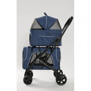 Tommy Çift Katlı Evcil Hayvan Arabası Mavi 66*50*98 Cm