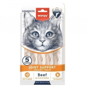 Wanpy Joint Support Sığır Eti ve Tavuklu Krema Kedi Ödülü 5x14gr