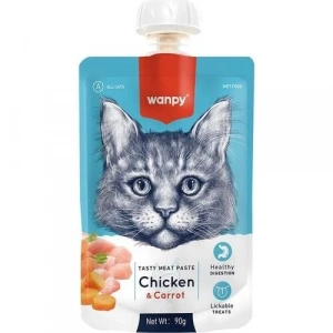 Wanpy Taze Tavuklu&Havuçlu  Kedi Et Ezmesi 90 gr