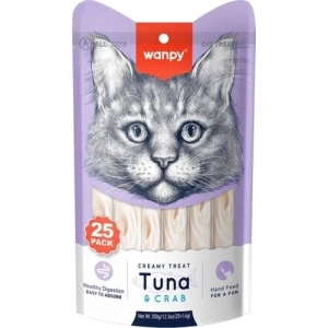 Wanpy Ton Balığı & Yengeç Sıvı Kedi Ödül Maması 25x14 Gr