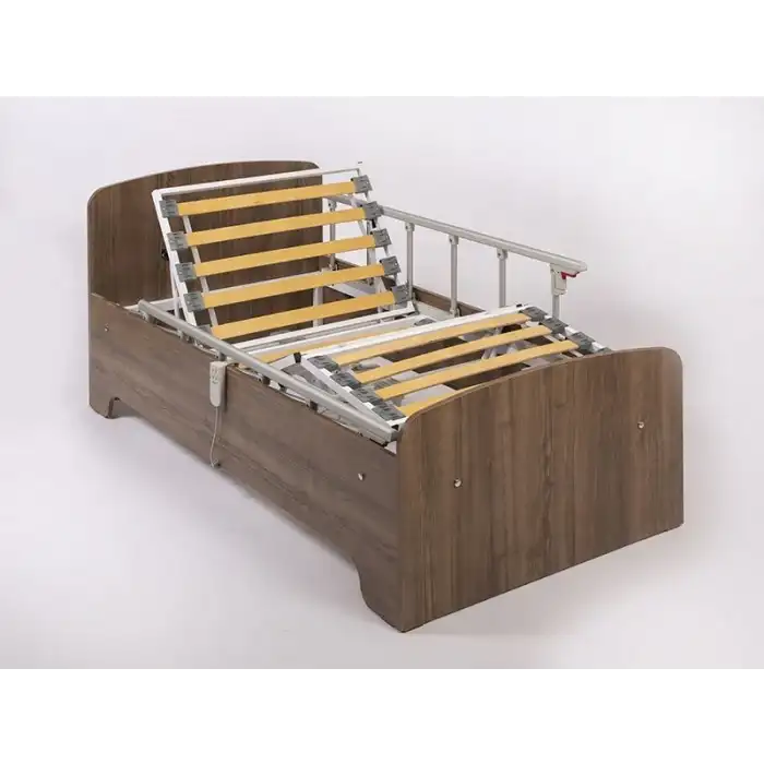 2 Motorlu Kumandalı Elektrikli Hasta Karyolası | Ortopedik Yatak  Ahşap Panel, 150 kg Kapasite 5311