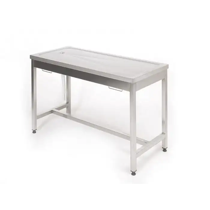 Veteriner Masası | Sabit Ayaklı Komple 304 Kalite Paslanmaz Krom Gövdeli Yapı 6303