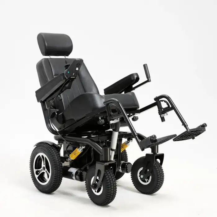 Poylin Arazi Tipi Akülü Tekerlekli Sandalye | 25km Menzil Tilt Özellikli 450W Çift Güçlü Motor P264