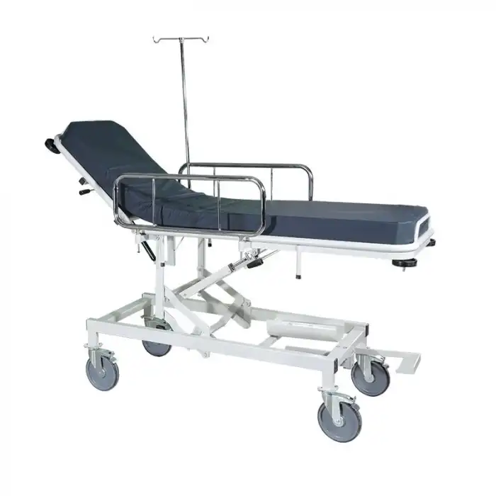 Acil Müdahale Sedyesi | Trendelenburg Özellikli, Hidrolik Ayarlı, Nikelaj Korkuluklu E-216