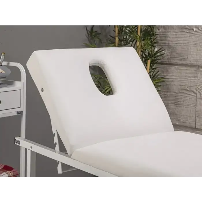 Basic Katlanır Ayaklı Bakım ve Masaj Masası Beyaz | Vinlex Döşeme ve Ayarlanabilir Sırt Kısmı 3011