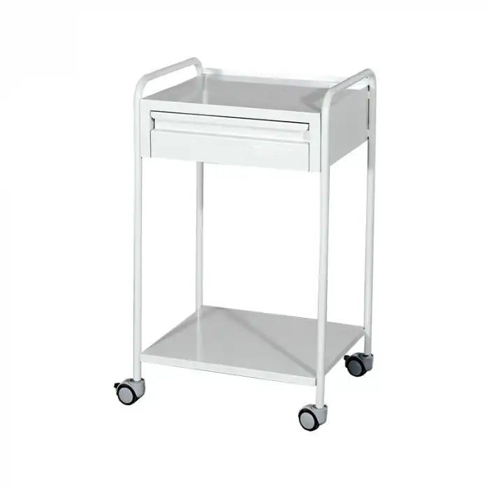 Çekmeceli Cihaz Arabası | Metal Gövde, Antibakteriyel Boyalı, Antistatik Tekerlekli E-233