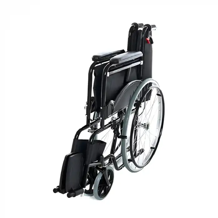 Çelik Şase Manuel Tekerlekli Sandalye | İç-Dış Mekan Uygun, Korozyona Dayanıklı