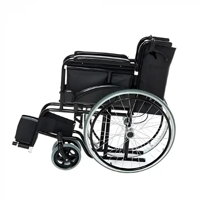 Çelik Şase Manuel Tekerlekli Sandalye | İç-Dış Mekan Uygun, Korozyona Dayanıklı