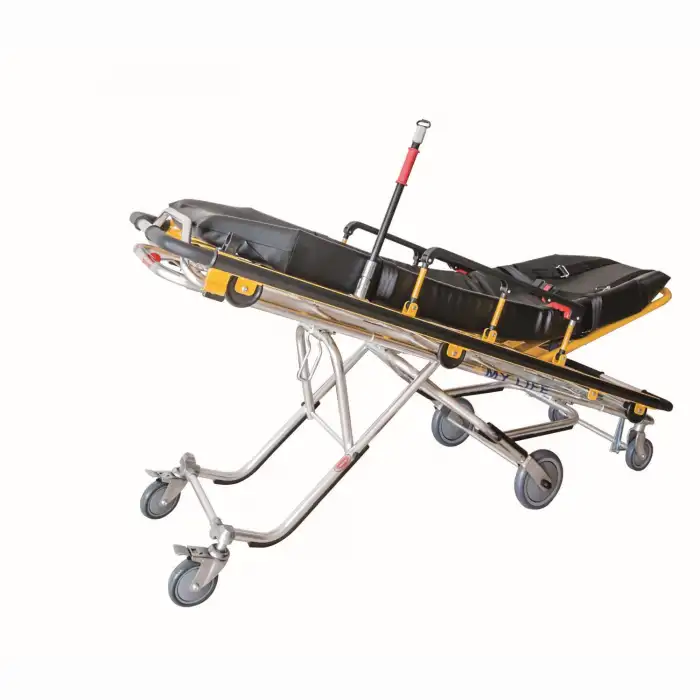 Comfort Plus Ambulans Sedyesi | Siyah Döşemeli, Katlanabilir ve Taşınabilir Acil Müdahale Sedyesi