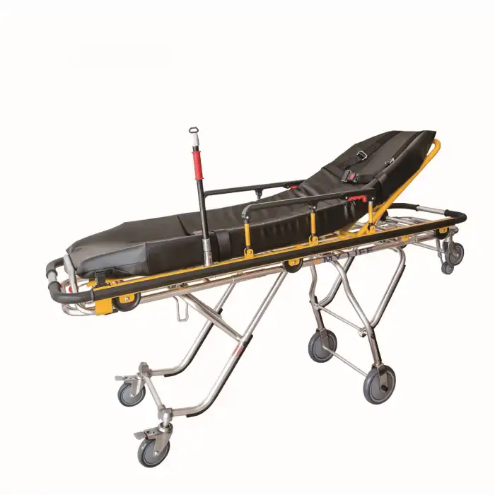 Comfort Plus Ambulans Sedyesi | Siyah Döşemeli, Katlanabilir ve Taşınabilir Acil Müdahale Sedyesi