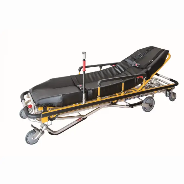 Comfort Plus Ambulans Sedyesi | Siyah Döşemeli, Katlanabilir ve Taşınabilir Acil Müdahale Sedyesi