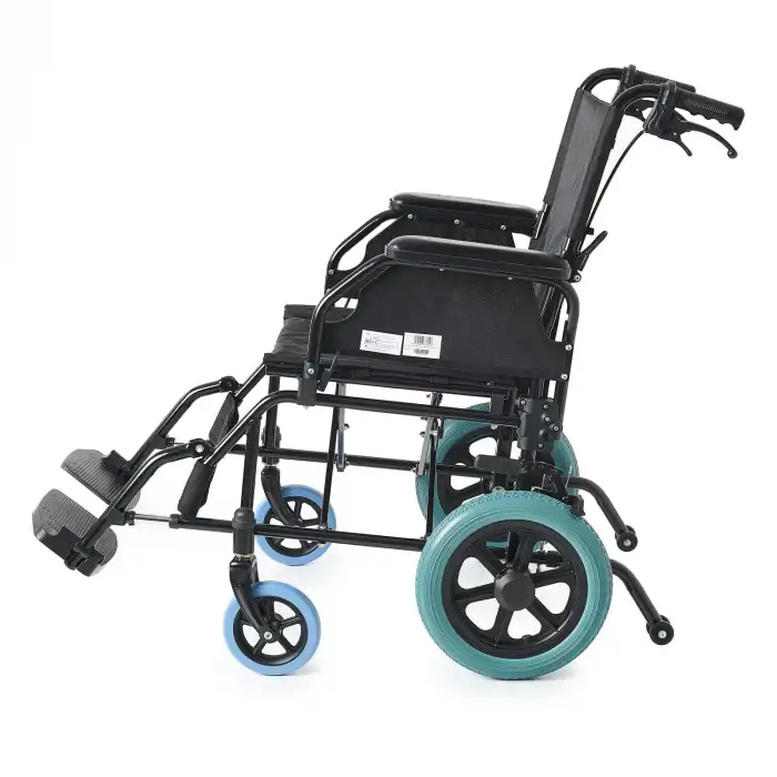 Comfort Plus Çelik Tekerlekli Sandalye | Katlanabilir Sırtlıklı, Refakatçi Frenli ve Emniyet Kemerli DM-863-12