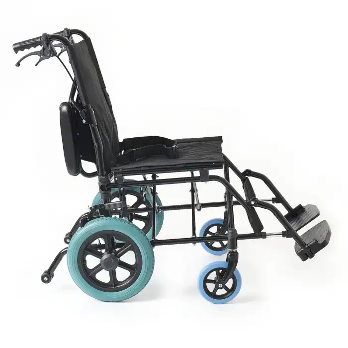 Comfort Plus Çelik Tekerlekli Sandalye | Katlanabilir Sırtlıklı, Refakatçi Frenli ve Emniyet Kemerli DM-863-12