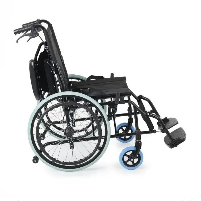 Comfort Plus Çelik Transfer Tekerlekli Sandalye | Katlanabilir, Emniyet Kemerli ve Refakatçi Frenli DM-863-20