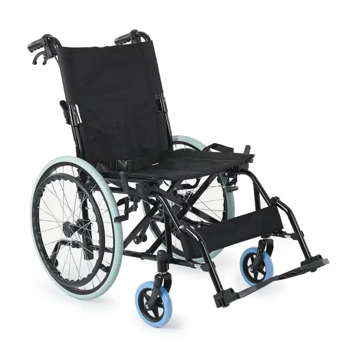Comfort Plus Çelik Transfer Tekerlekli Sandalye | Katlanabilir, Emniyet Kemerli ve Refakatçi Frenli DM-863-20
