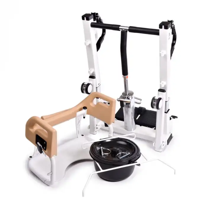 Comfort Plus Tuvaletli Tekerlekli Sandalye (Manuel) | Ayak Pedallı Sistem, Klozet Özellikli, Katlanabilir Yapı DM-160