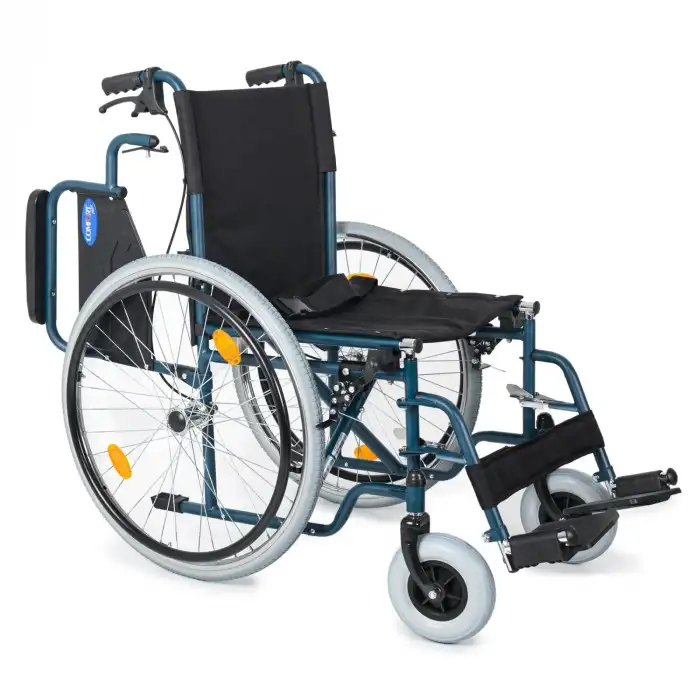 Comfort Plus Tekerlekli Sandalye | 45 cm Oturum Genişliği, Refakatçi Frenli, Çelik Gövde DM-312