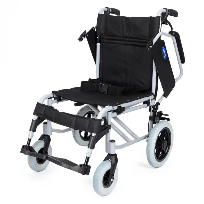 Comfort Plus Transfer Tekerlekli Sandalye Silver | 45 cm Oturum, Alüminyum Gövde, Katlanabilir Sırtlı DM-337