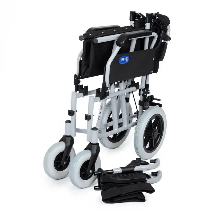 Comfort Plus Transfer Tekerlekli Sandalye Silver | 45 cm Oturum, Alüminyum Gövde, Katlanabilir Sırtlı DM-337