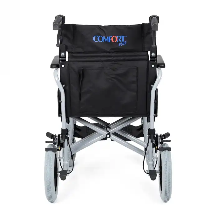 Comfort Plus Transfer Tekerlekli Sandalye Silver | 45 cm Oturum, Alüminyum Gövde, Katlanabilir Sırtlı DM-337