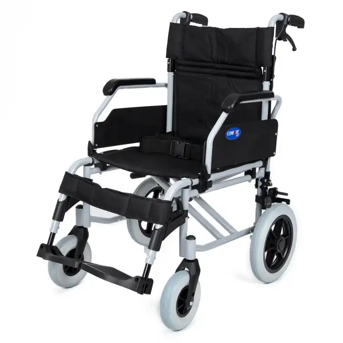 Comfort Plus Transfer Tekerlekli Sandalye Silver | 45 cm Oturum, Alüminyum Gövde, Katlanabilir Sırtlı DM-337