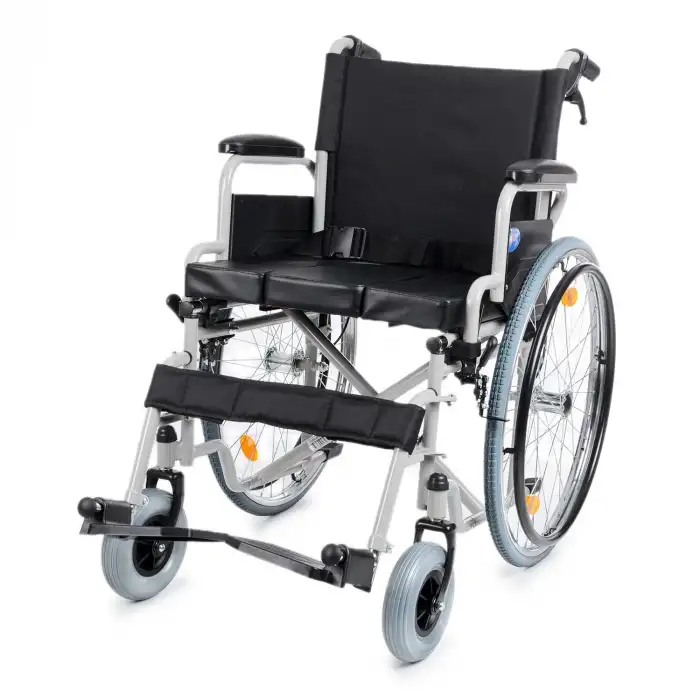 Comfort Plus Tekerlekli Sandalye | WC Özellikli, 45 cm Oturum Genişliği, Refakatçi Frenli, Çelik Gövde DM-545