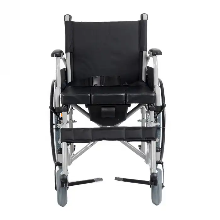 Comfort Plus Tekerlekli Sandalye | WC Özellikli, 45 cm Oturum Genişliği, Refakatçi Frenli, Çelik Gövde DM-545