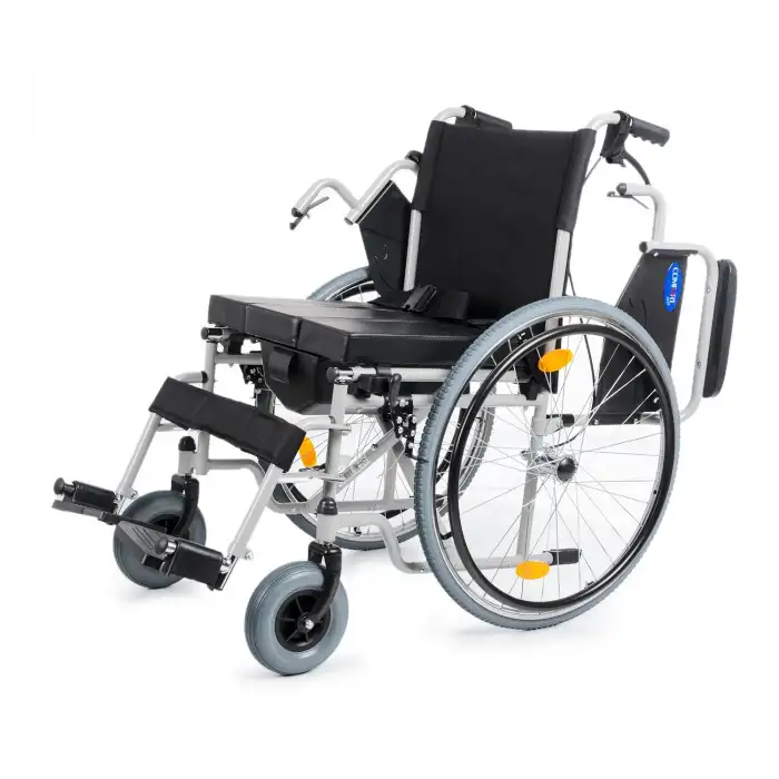 Comfort Plus Tekerlekli Sandalye | WC Özellikli, 50 cm Oturum Genişliği, Refakatçi Frenli, Çelik Gövde DM-550