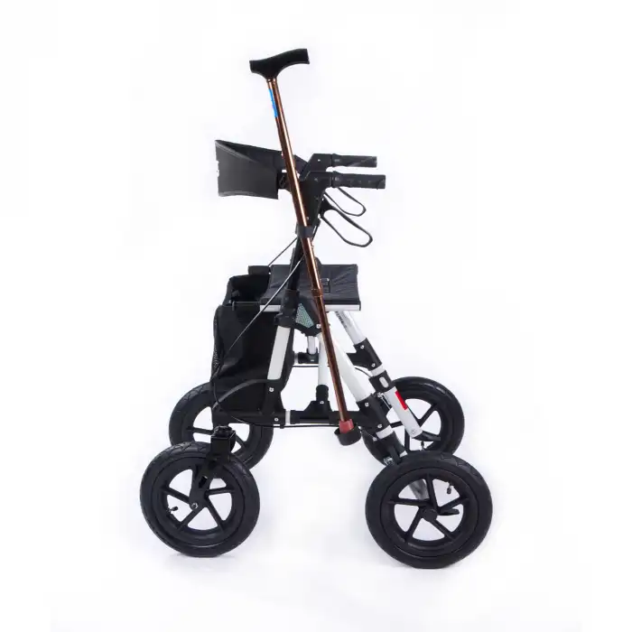 Comfort Plus Rolatör Yürüteç | Büyük Tekerlekli, Alüminyum Şase, Transfer Sandalyeli DM-800