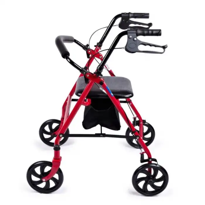 Comfort Plus Rolatör Yürüteç | Alüminyum Şase, Katlanabilir, Frenli ve Çantalı DM-9144