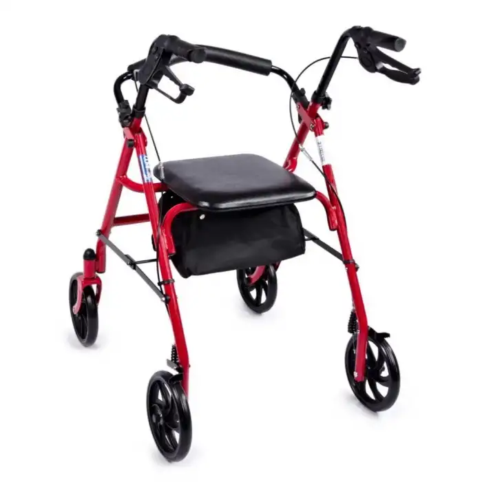 Comfort Plus Rolatör Yürüteç | Alüminyum Şase, Katlanabilir, Frenli ve Çantalı DM-9144