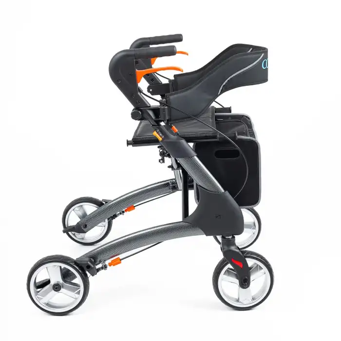 Comfort Plus Rolatör Yürüteç | Karbon Desenli Alüminyum Gövde, 7 PVC Tekerlekli, Katlanabilir ve Frenli DY049147L