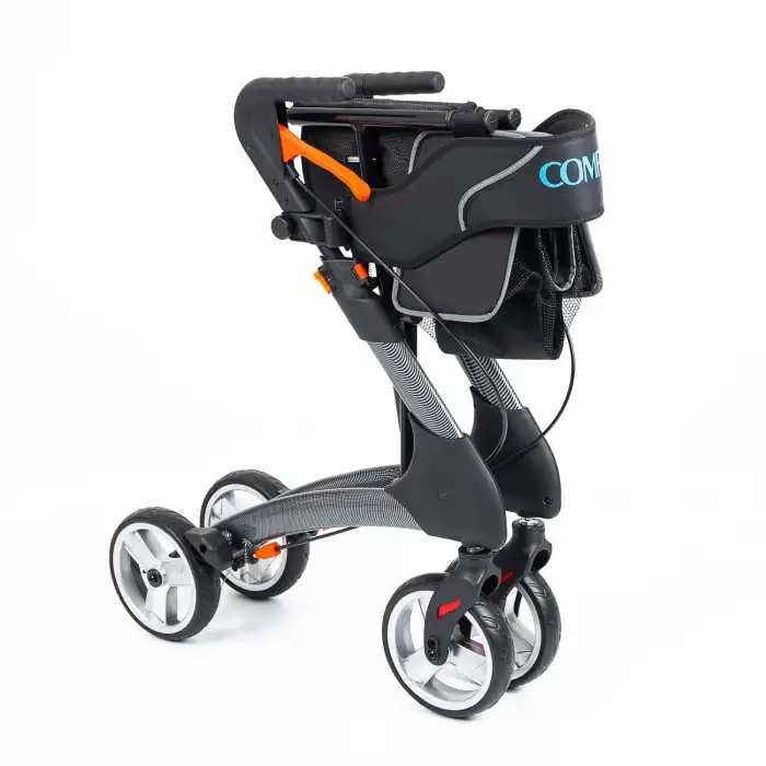 Comfort Plus Rolatör Yürüteç | Karbon Desenli Alüminyum Gövde, 7 PVC Tekerlekli, Katlanabilir ve Frenli DY049147L