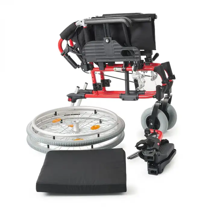 Comfort Plus Hafif Alüminyum Tekerlekli Sandalye | Katlanabilir ve Quick Release Özellikli DM-326